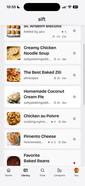 Sift: Recipes Tailored to You screenshot 1