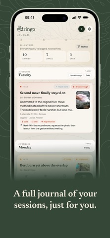 Dringo Climbing Journal iPhone screenshot
