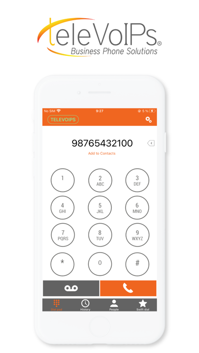 TeleVoIPs Softphone Screenshot