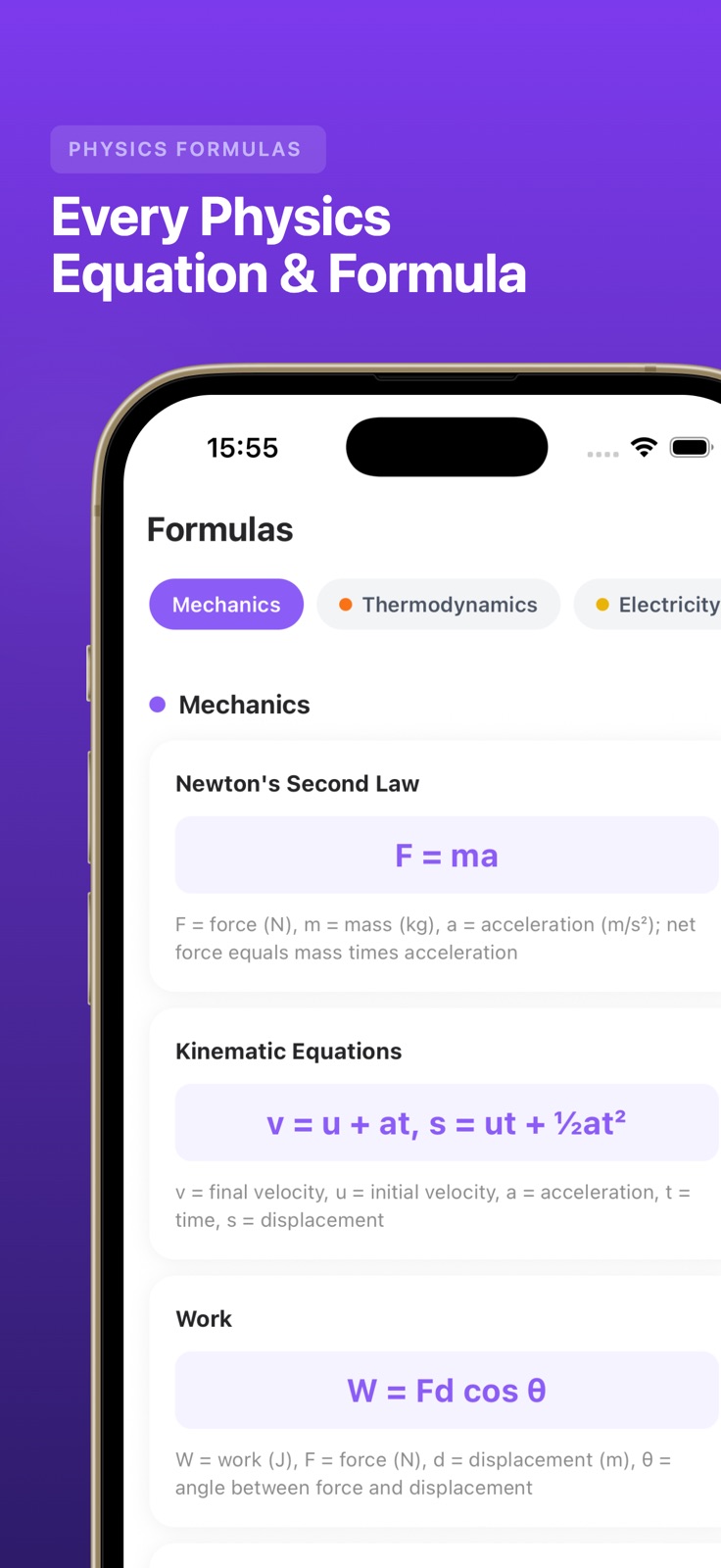 Physics Solver - Homework Help iphone screenshot 2
