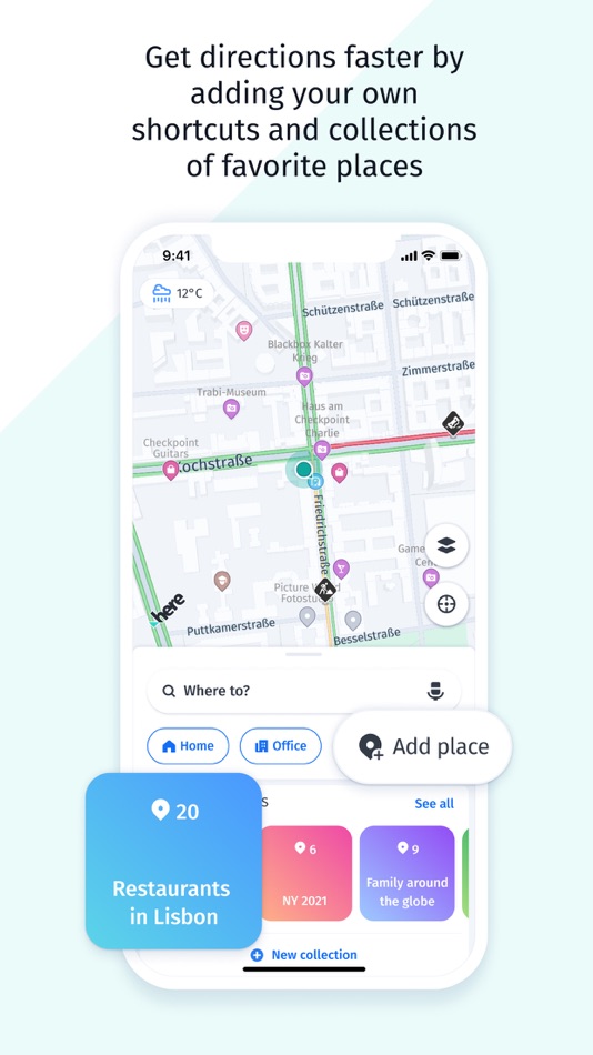 #7. HERE WeGo Maps & Navigation (iOS) Oleh: HERE Europe B.V.