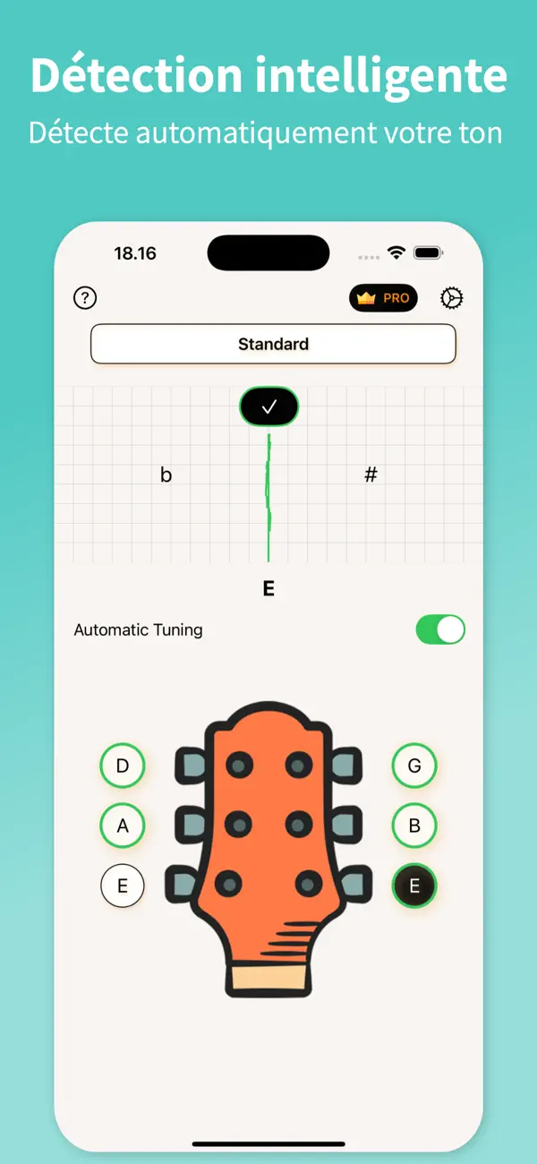 Screenshot #2 pour Accordeur de Guitare・TuneGuide