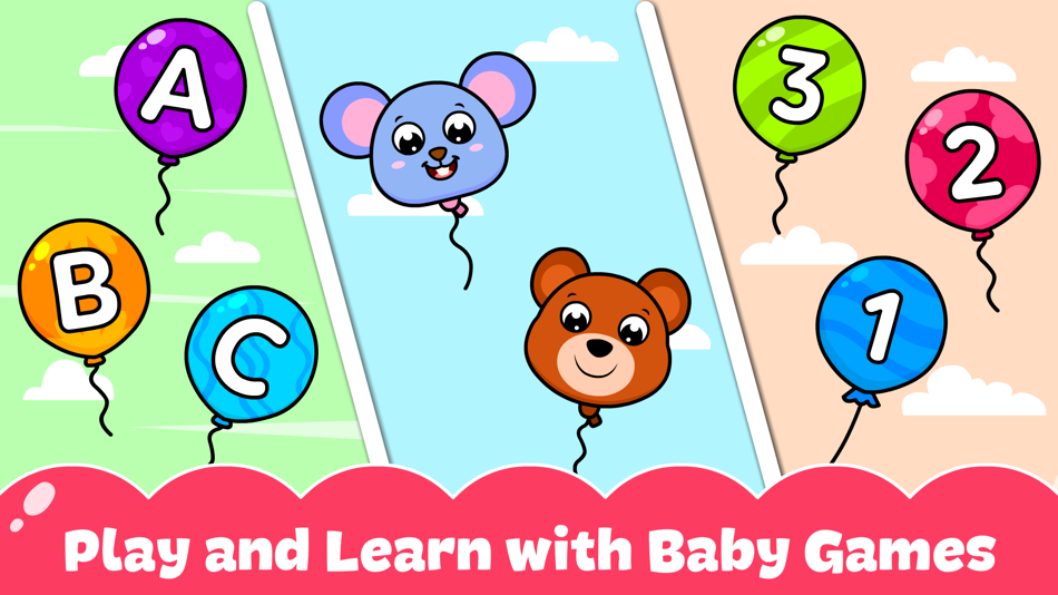 #1. Balloon Pop Baby Toddler Games (iOS) Bởi: KIDLOLAND KIDS & TODDLER GAMES