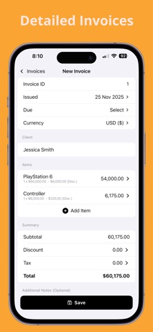 Invoice Maker: Generate Bill iPhone screenshot