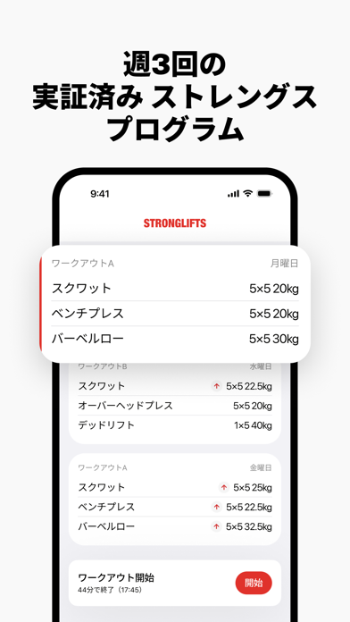 週3回の 実証済み ストレングス プログラム