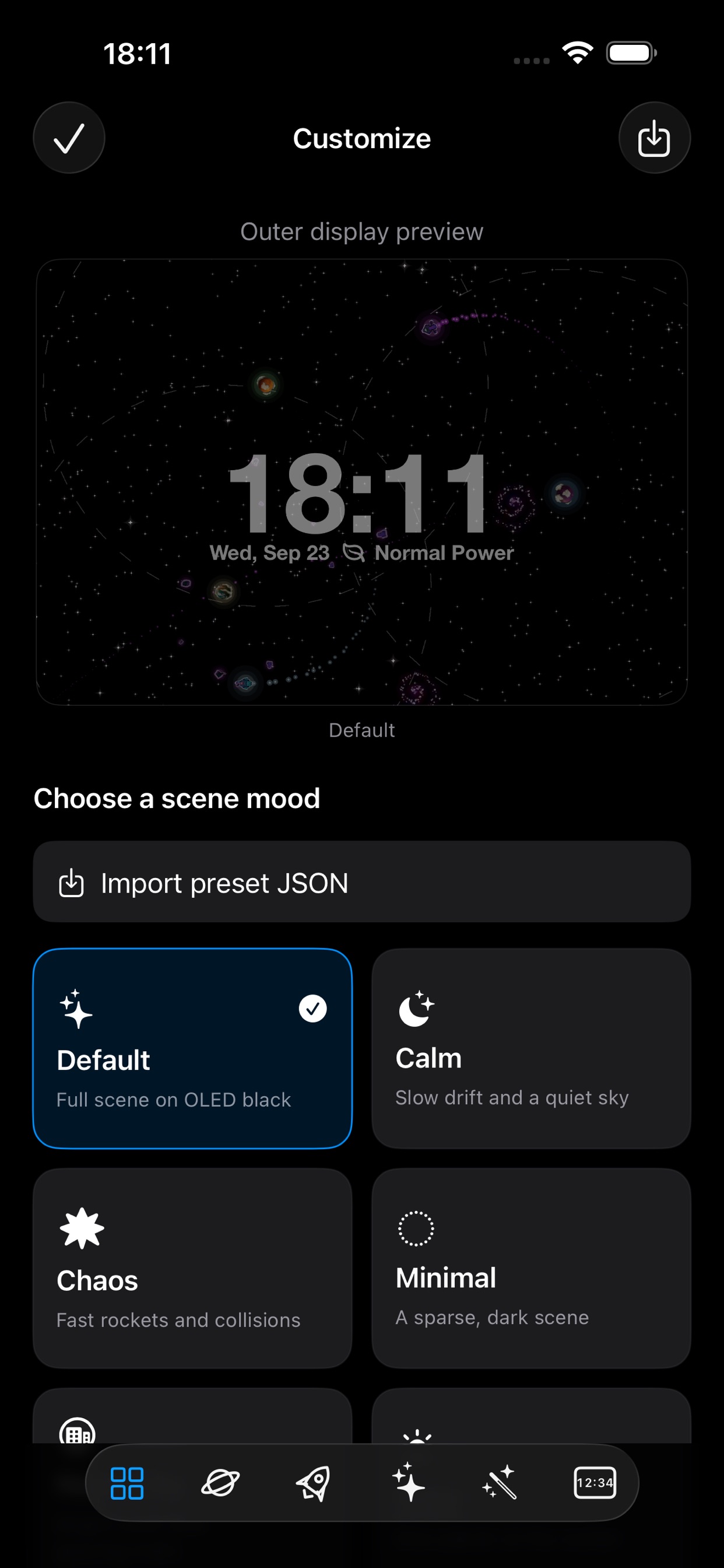 Screenshot 1 of Space Screensaver