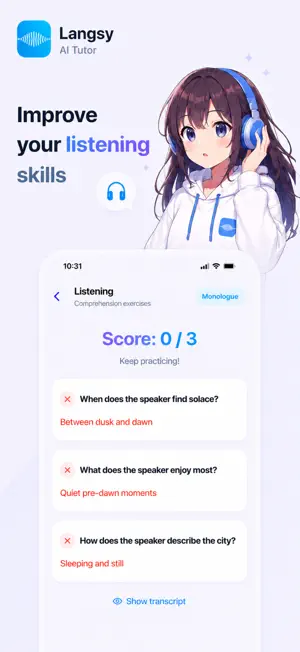 Langsy: AI language teacher screenshot 3