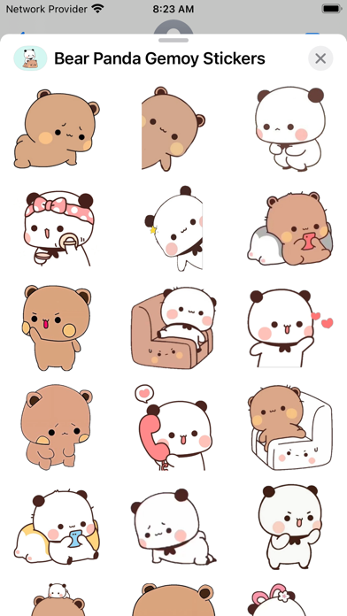 Screenshot #2 pour Bear Panda Gemoy Stickers
