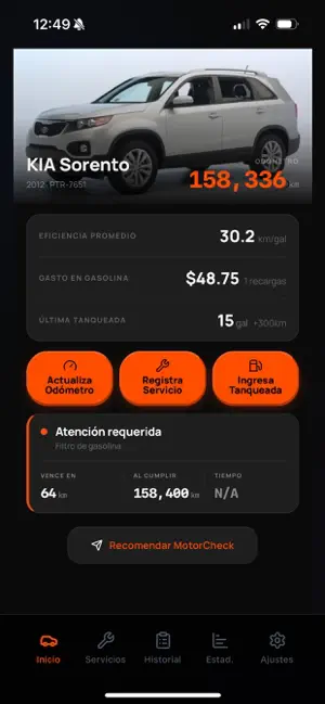MotorCheck: Control Vehicular screenshot 1