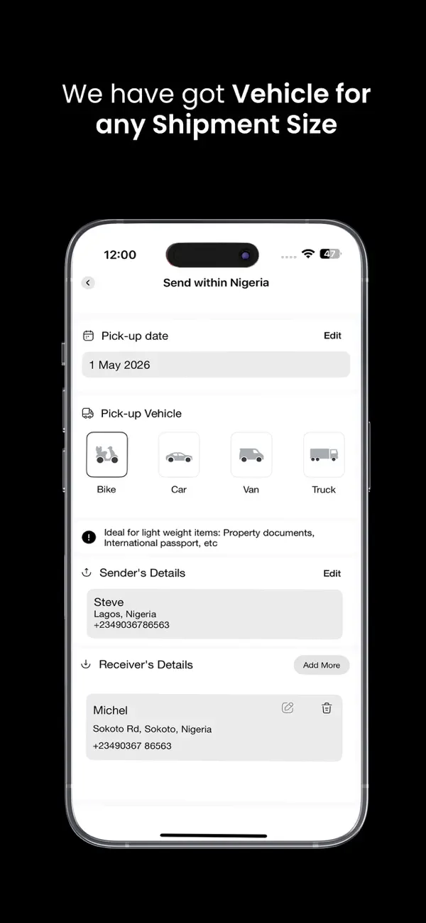 Screenshot #3 pour GIG LOGISTICS MOBILE