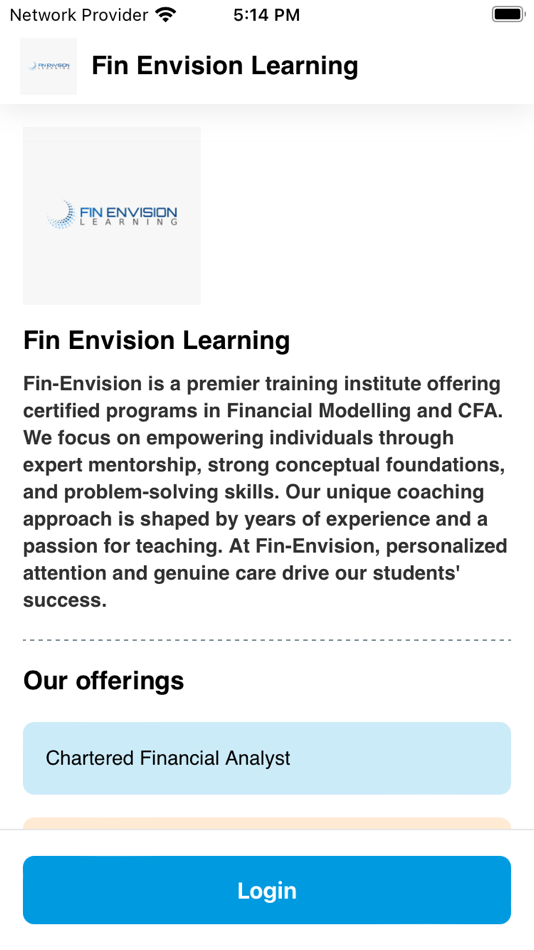 #1. Fin Envision Learning (iOS) 由: Manoj Rajgopal