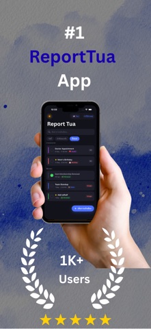 ReportTua : Check-in Reminder iPhone screenshot