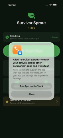 SurvivorSprout iPhone screenshot