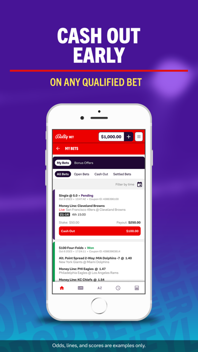 Bally Bet Sportsbook Screenshot