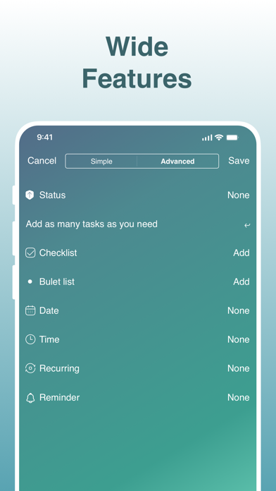 Agile List - Minimalist App Screenshot