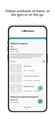 the FIT collective app screenshot
