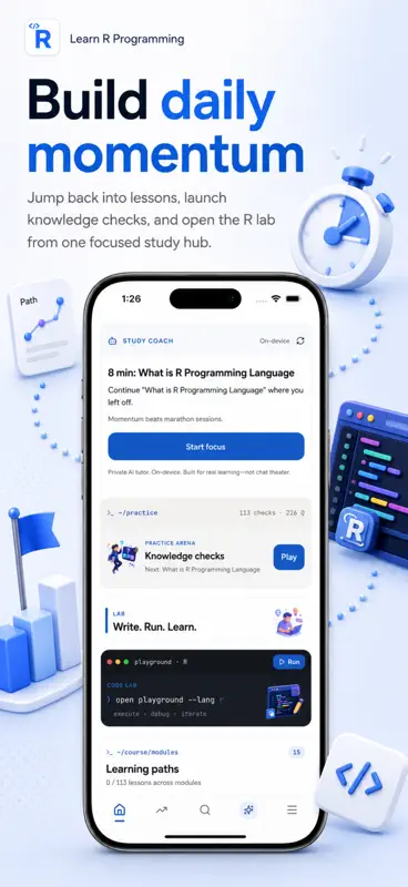 Learn R Programming - Mastery screenshot 3 of 10