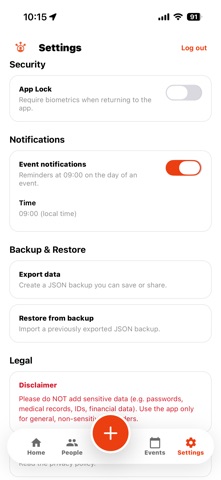 Minding People screenshot
