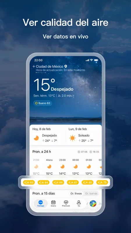 MojiWeather: radar del tiempo screenshot 1 of 7