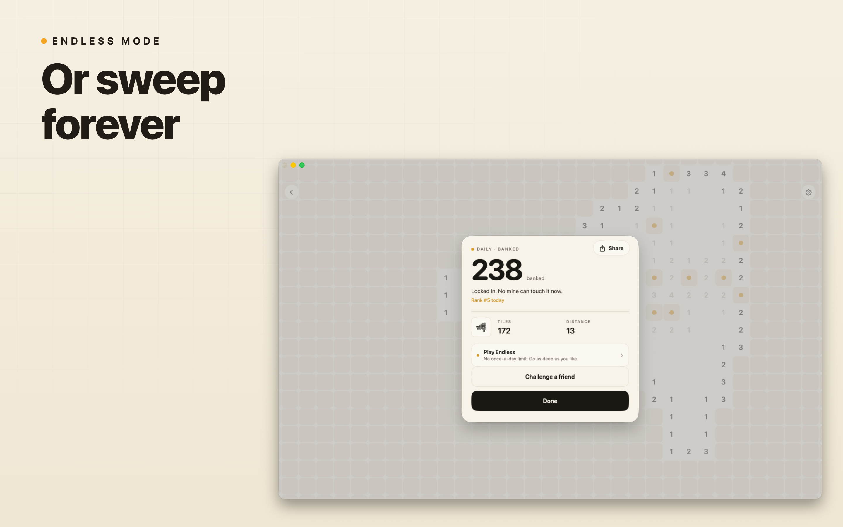 SAPPER: Infinite Minesweeper