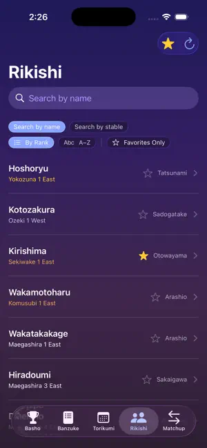 banzuke screenshot 4