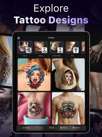 AI Tattoo Generator, Creator iPad screenshot