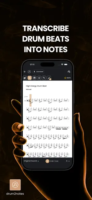Drum2Notes - Transcribe Drums screenshot 1