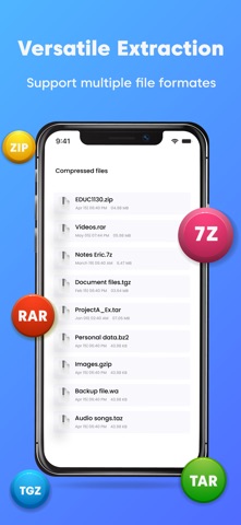iZip Unzip Unrar Tool iPhone screenshot