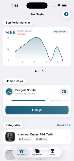KPSS Tarih Soruları 2026 iPhone screenshot 1