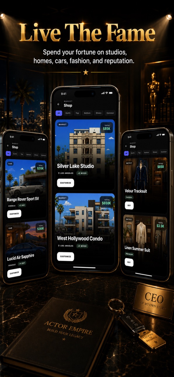 Actor Empire iOS Mod IPA screenshot 8 - iOS game interface
