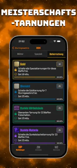 Screenshot von BO6 Tarnungs-Tracker auf dem iPhone 5