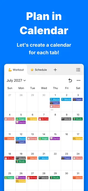 Plan Calendar -Make a Schedule screenshot 1