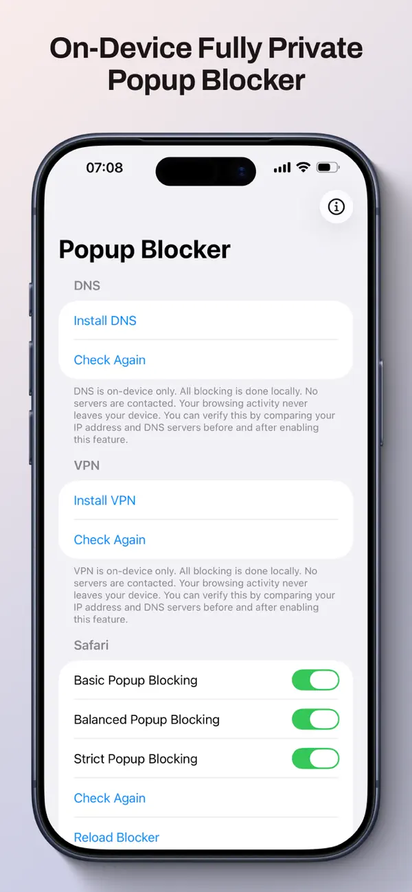 Screenshot #1 pour Popup Blocker