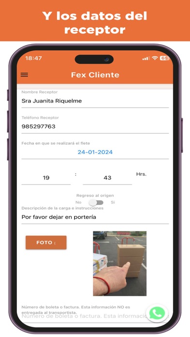 Fletes y despachos en 30 min. Screenshot