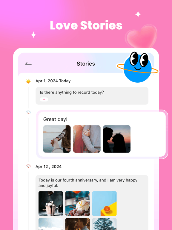 My Love ~ Relationship Tracker iPad screenshot 5 - Social Networking app