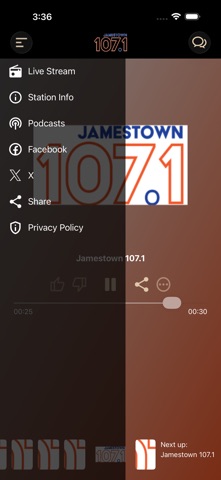 Jamestown 107.1 screenshot