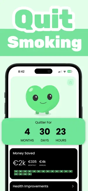 Quit Smoking Tracker: QuitDate screenshot 1