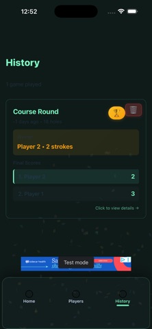 Mini Golf Score Tracker screenshot