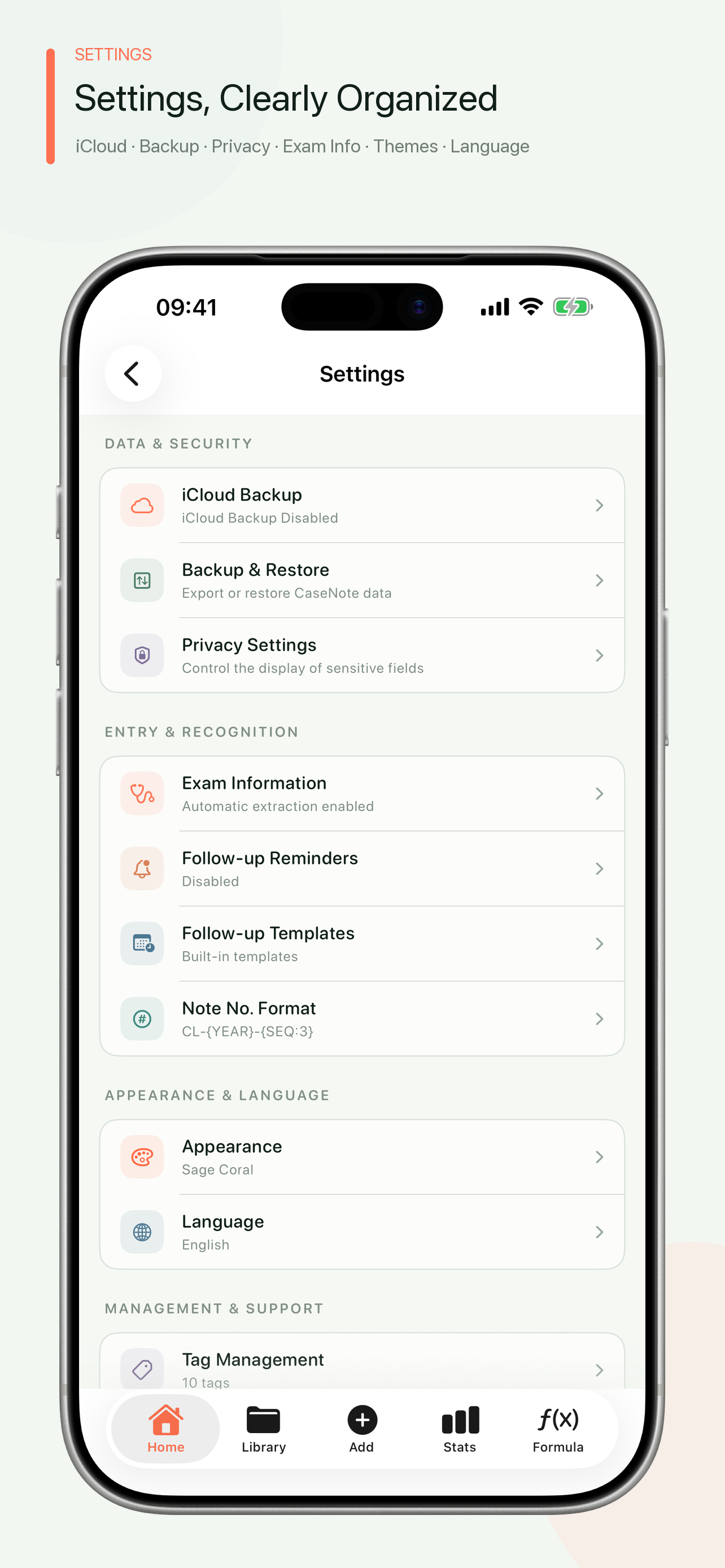 CaseNote screenshot 10
