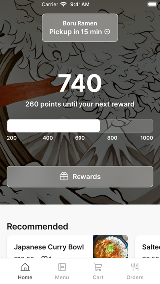 Buro Ramen app screenshot
