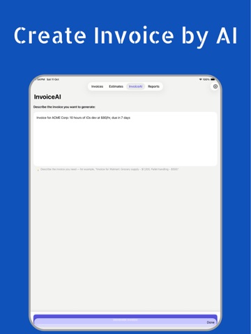 Estimate & Invoice Maker App iPad screenshot