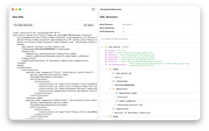 SimpleXmlResolver app screenshot