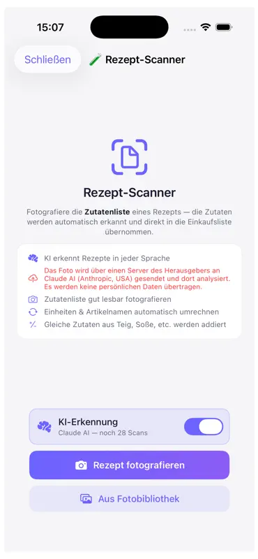Einkaufsliste + Vorrat screenshot 6 of 9