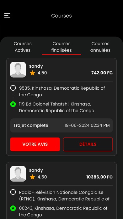 Taxi Na Biso Client Screenshot