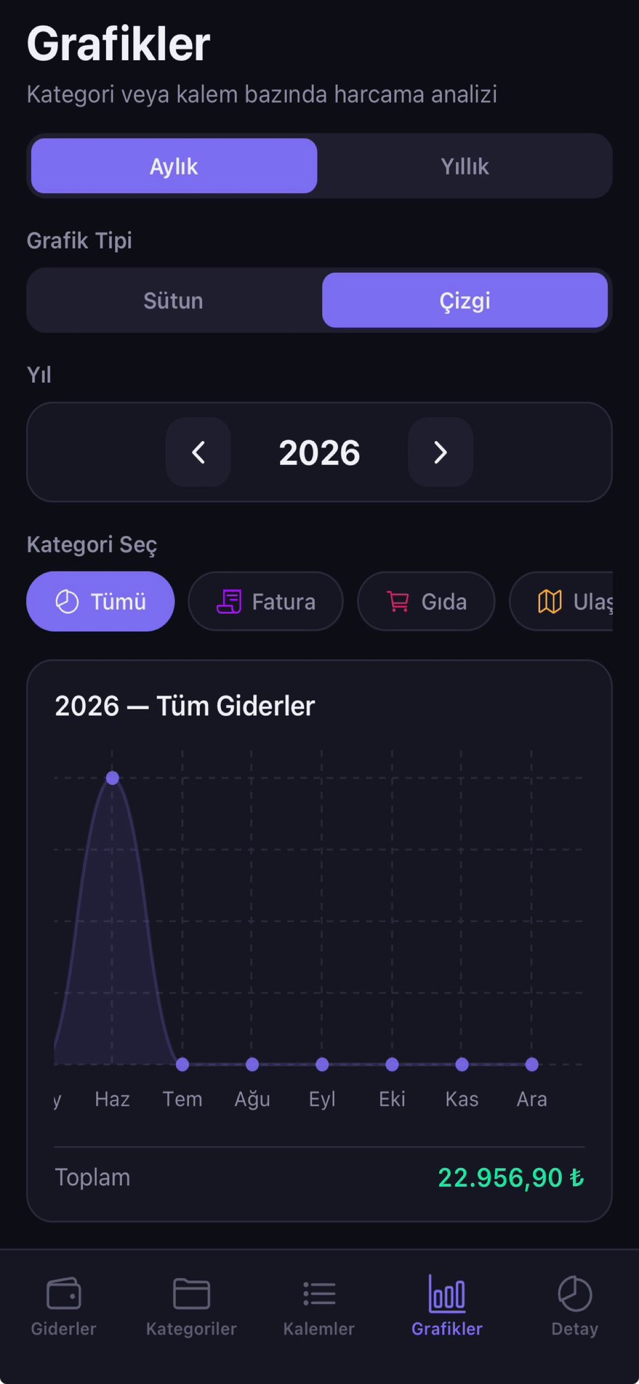 Gider Takip Uygulaması