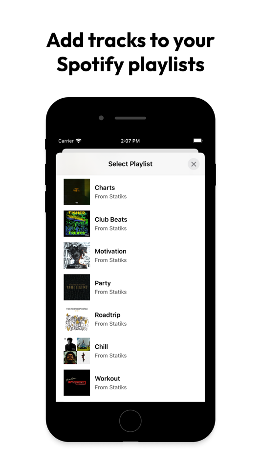 #6. Statiks for Spotify Music App (iOS) Podle: Anton Sarg