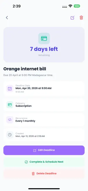Simple Deadline Tracker screenshot 4
