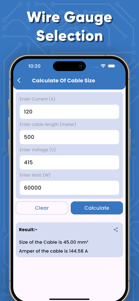 Cable Size Calculators screenshot 4