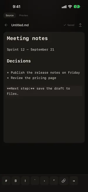 Markdown Editor: MD HTML PDF screenshot 1