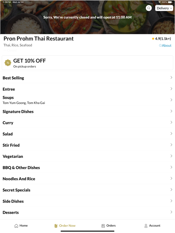 Screenshot #6 pour Pron Prohm Thai Restaurant